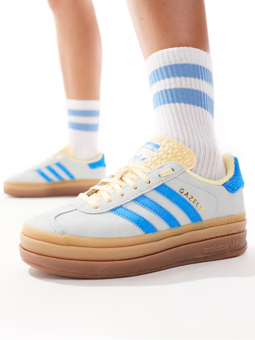 Adidas Originals Gazelle Bold Sneakers  With Rubber Sole Size US 10